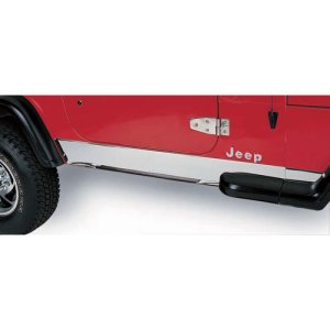 Jeep Wrangler Rocker Panel - Rugged Ridge - Stainless Steel - `97-`06